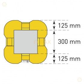 Protector para columnas ajustable de 200x300 mm y 300x300 mm