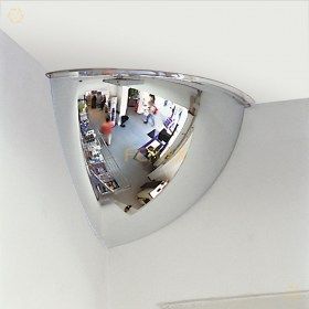 Espejo de vigilancia hemisférico para control en pasillos