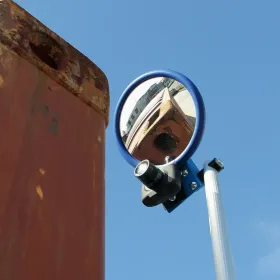 Espejo de inspección manual de 230 mm con linterna LED para zonas con poca luz