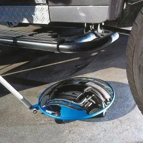 Espejo de inspección de 450 mm con ruedas y mango extensible para controlar los bajos de un coche