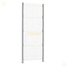 Panel y postes de acero inoxidable AISI 304 con malla de 40 × 40 mm u 8 × 41 mm, según la distancia de seguridad