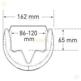 Protector para puntales de 86 mm a 120 mm (anchura 162 mm)