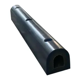 Tope parachoques de goma con perfil hueco en D que absorbe golpes de vehículos