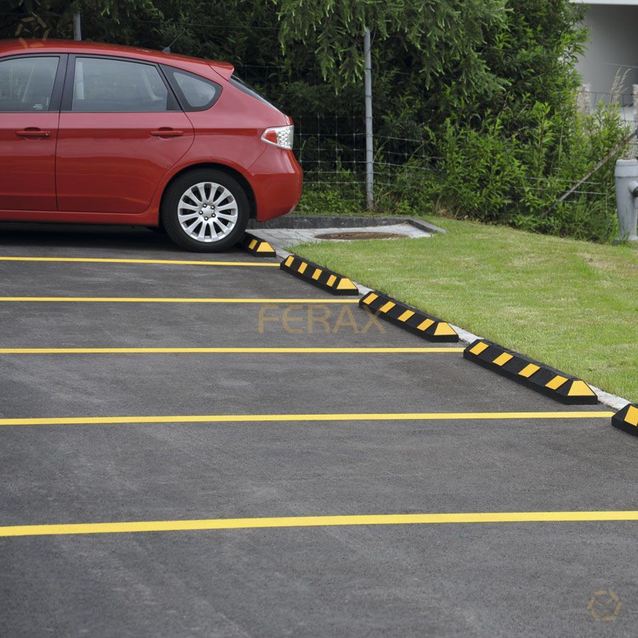 Tope de suelo para ruedas de parking aparcamiento de metal 60 cm
